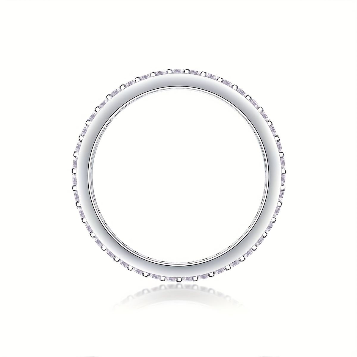 Elegant 925 Sterling Silver Moissanite Ring, Trendy Gift